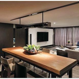 l会ot美式 0587f书桌复椅古做旧办公电脑桌铁艺实木餐桌组合长条议