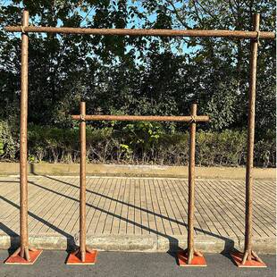 子杉木木装饰01木架爬藤架原森系木桩草坪白桦树杆架花干婚礼拱门