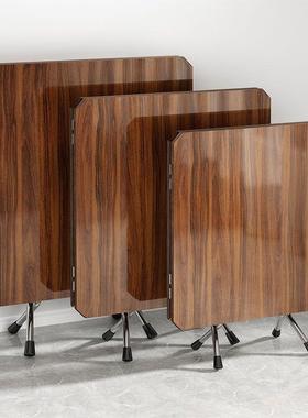 桌新款饭折叠桌子IXY桌面正方形形桌家用出租屋小户型餐简易实圆