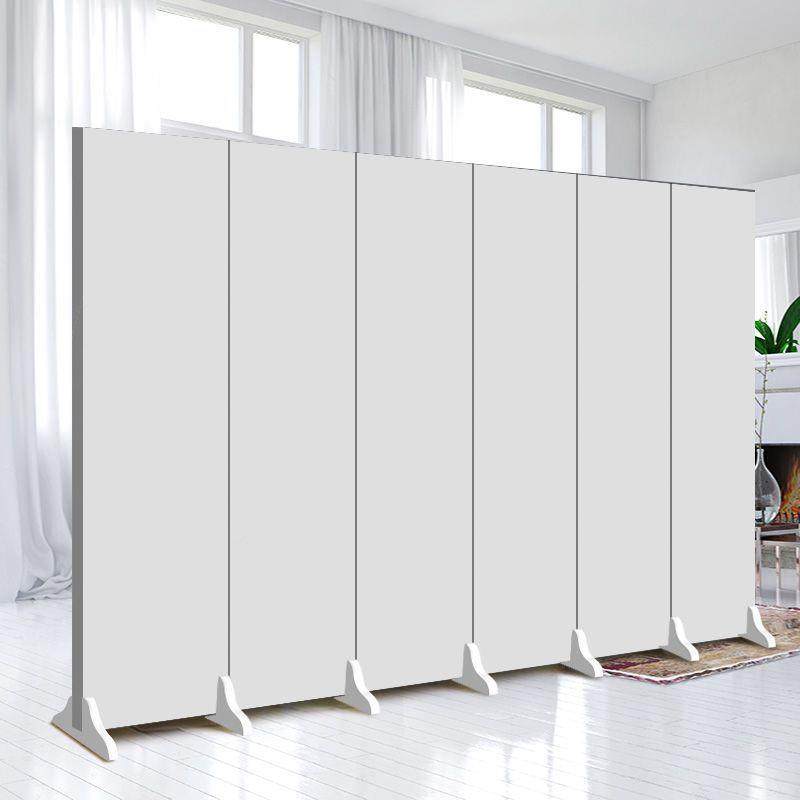 白色屏风纯隔断简折约现代进门公司LOG遮O办无品牌/公室挡移动叠