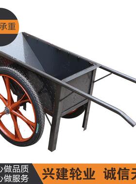 手推铁斗尖斗车加车厚UIK建筑动工程沙家用泥花劳园垃圾斗车手推