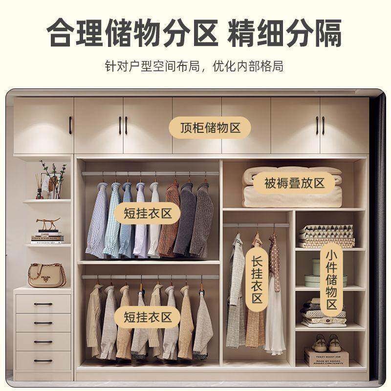 2025实木衣CSL新柜家用卧室储推拉门收纳柜小户型款大衣橱儿童物