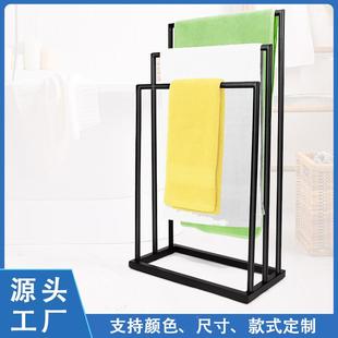跨境简约金ZJ602属地毛巾架拆卸浴室落卫浴巾挂架生间陈列收可纳