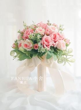 F96768SM领证照新道娘婚结婚礼韩式手捧拍花仿真玫瑰花拍照具家居