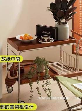 厂家直销双实木托盘小复推车置物架层古樱dszxzdfw桃木客色厅边几