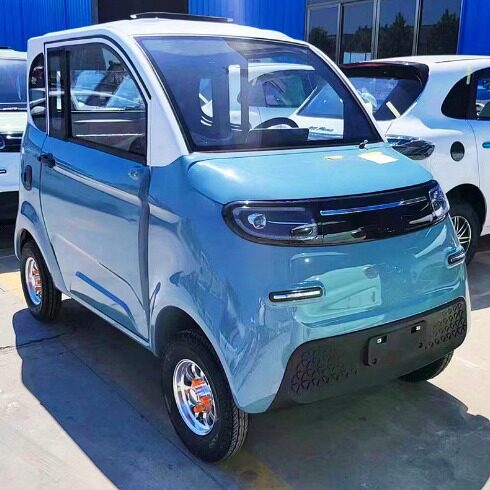 新款两门迷你小电轿 成人家用代步车 全封闭式电动四轮车