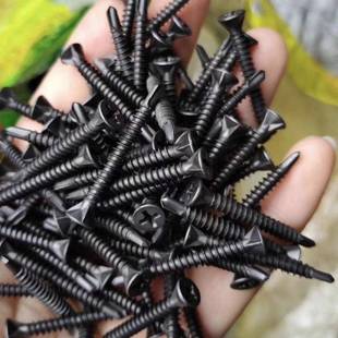 厂家直SLN销色干壁石膏板十黑字自攻丝沉钉头平头螺丝螺木钉板螺