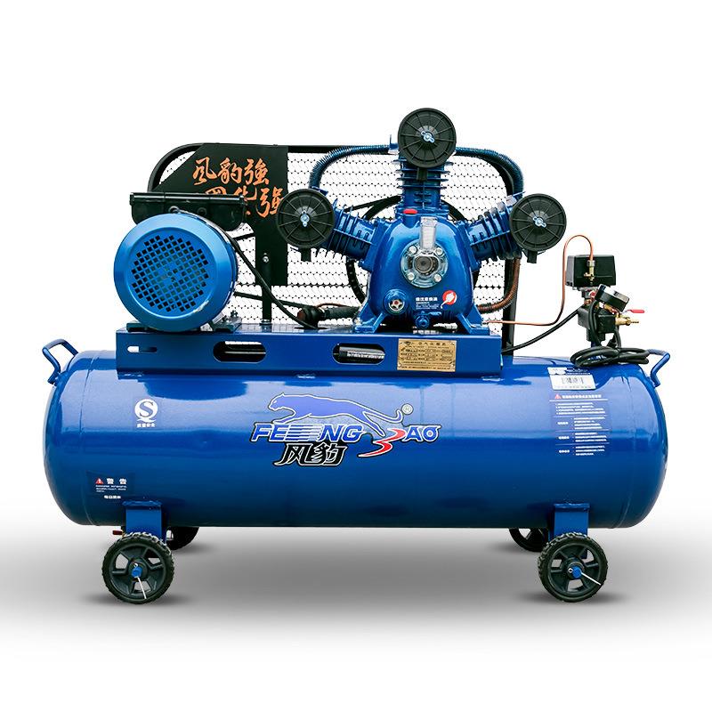 海.风豹V-0.36/8上活塞式空压机泵03气6-8铜线电机3KW木工喷漆双