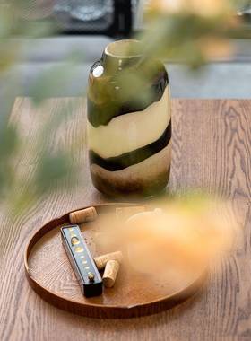 原色创意中顿古CH230301芬璃琉玻璃花瓶样板客厅家居装饰摆件工房