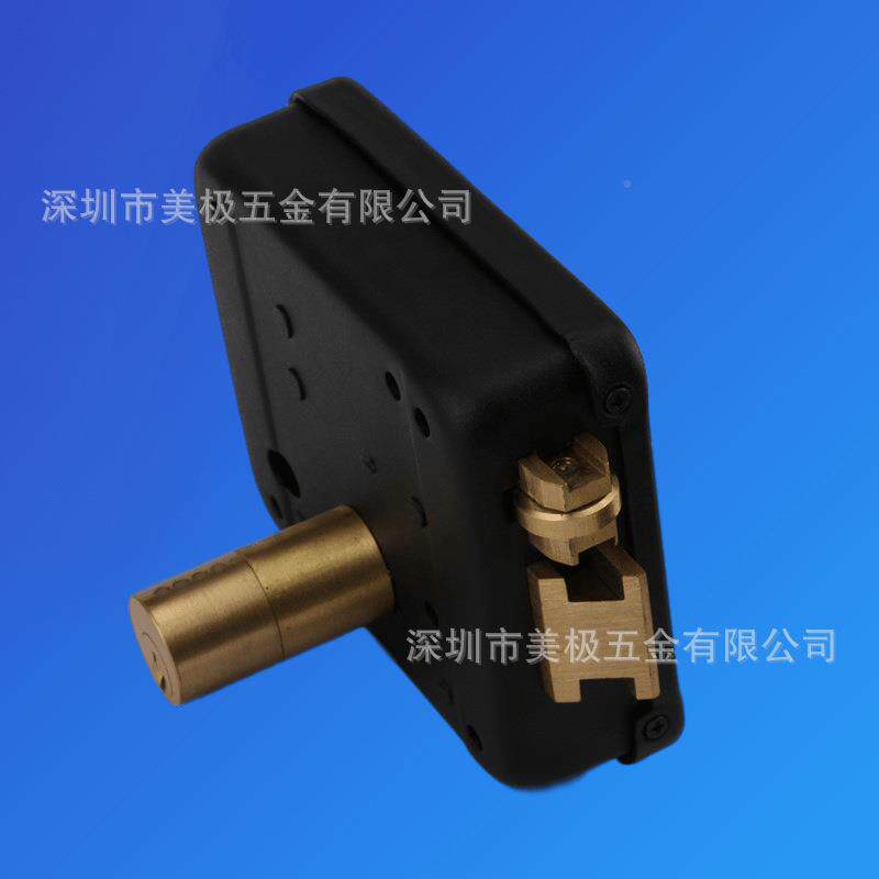 出口电控禁锁门连锁型杆式电子锁门禁锁12V459两线楼宇电磁锁通电