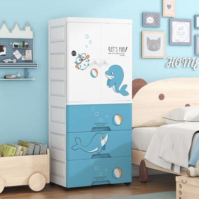 卡物通双开门儿童6203B衣柜宝具衣物整理收纳柜家用玩卧室塑料储