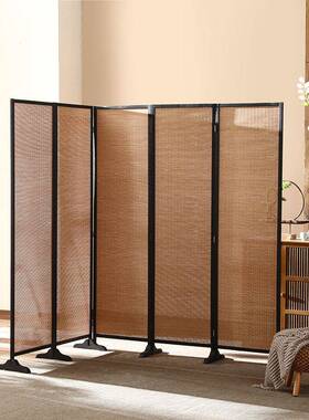 中式竹屏风隔断HVZ客折叠子移动卧木厅挡板室遮挡现代简约办公室