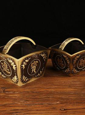 铜工艺斗105摆件做铜旧复古斗家居饰品品