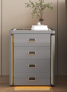 新品智能床头柜保箱一体444简约四现代斗柜用卧室储物险柜家保险