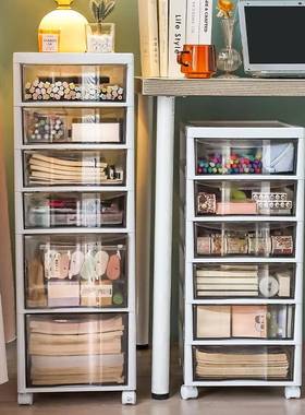 书纳桌纳15061置物架桌下移动书架带轮收书柜收落地桌儿童抽屉式底多层