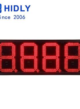 吉辽0寸红色l标ed黑油价牌加GGO油站识1牌7段数字显示屏