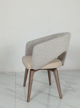 意椅式餐16656餐椅现代简约高端家用餐餐皮质椅意式极简风椅布艺餐椅