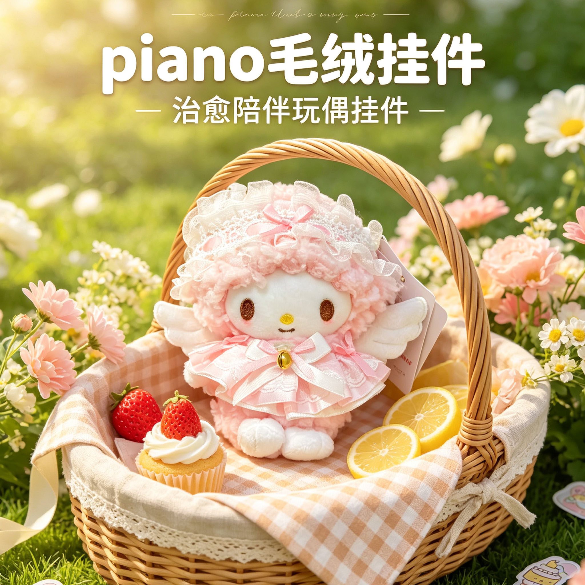 小羊piano玩偶挂件毛绒挂件礼物