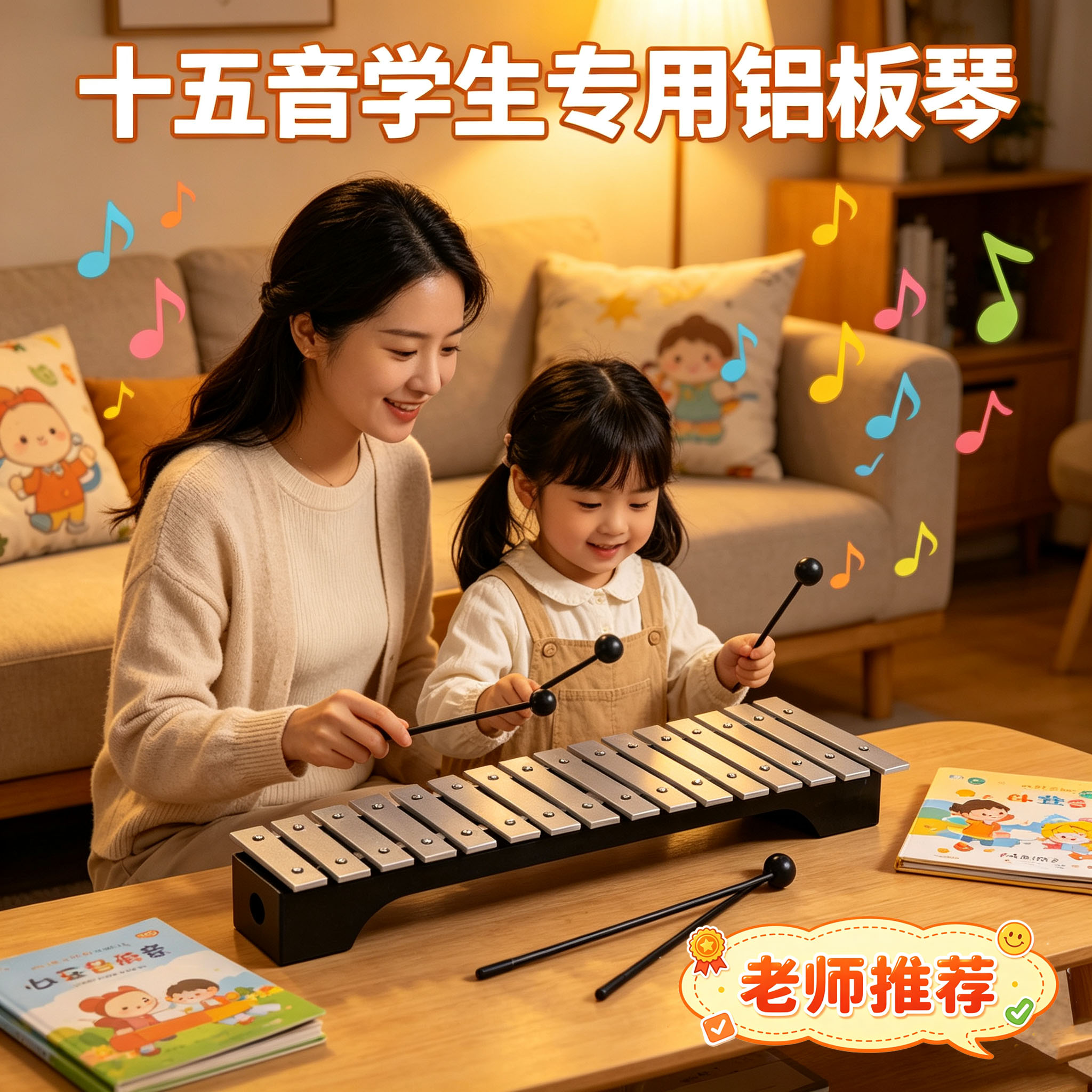 15音敲琴木制八音琴儿童音乐玩具