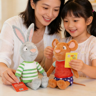 波西和皮普玩偶绘本官方波西皮普绘本同款毛绒玩具公仔套装0-6岁