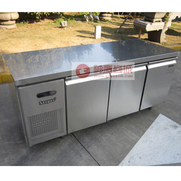 三门不锈钢工作台风冷保鲜冷藏披萨柜沙拉台