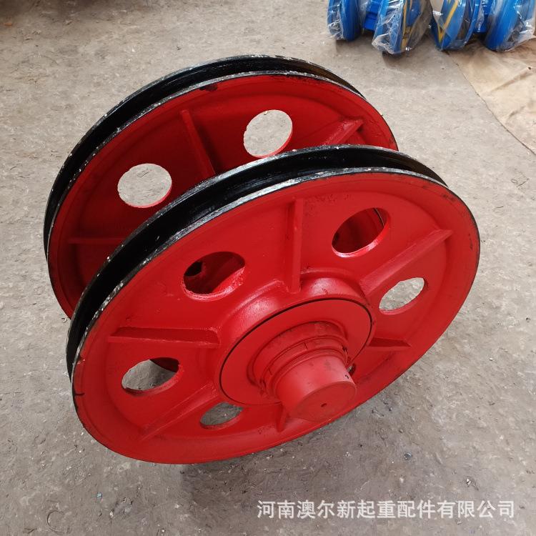 供应 双梁起重机钢制滑轮片 升降机滑轮组 加筋焊接滑轮