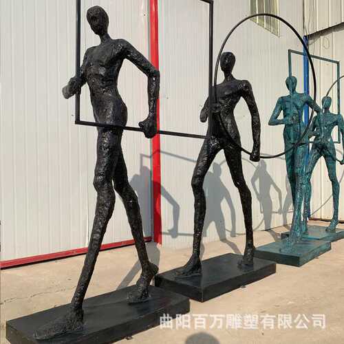 河北工厂玻璃钢抽象艺术雕塑 售楼部摆件 人物创新雕像