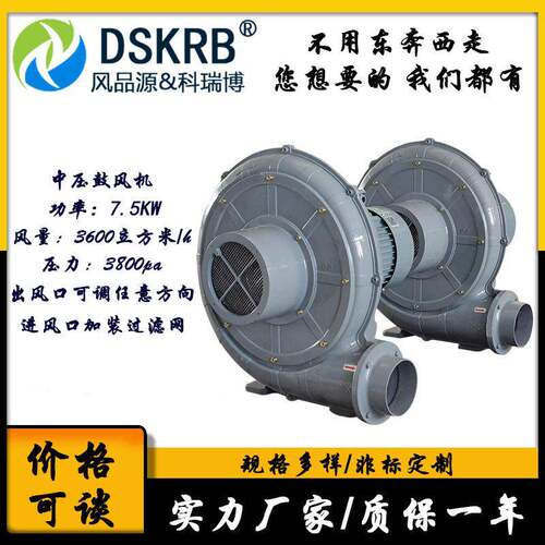 7.5KW工业集尘278器中压鼓风TB10-0耐温鼓风1大机 风5量透浦式风