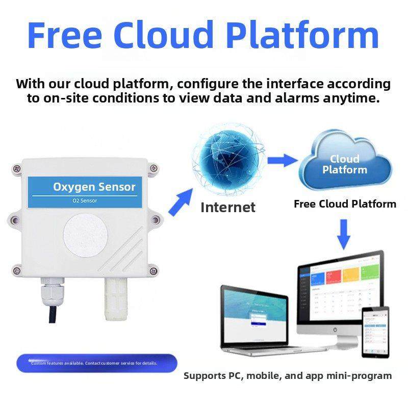 氧浓度检测仪传感器报警温室养殖空气氧含量分析测量仪变送器