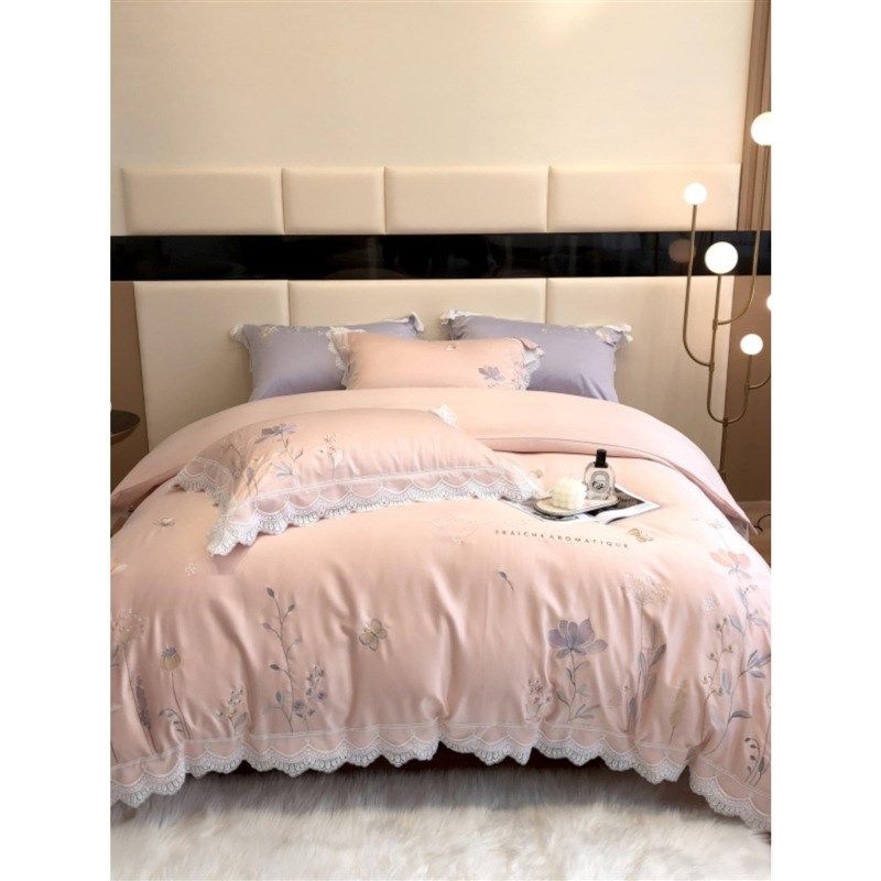 轻奢高级感160支冰丝四件套夏季天丝裸睡凉感床单被套罩床上用品,床上用品,床品套件/四件套/多件套,淘宝优惠券,粉丝福利购,淘宝优惠卷