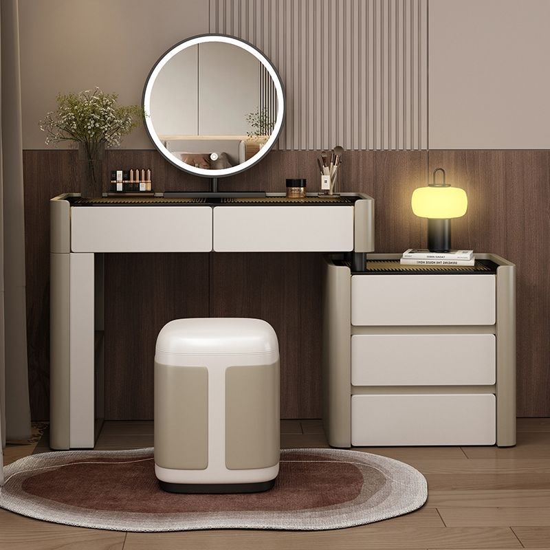 2024新款梳妆台卧室高级感化妆桌实木床头收纳柜斗柜一体化妆台