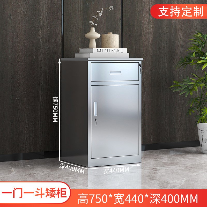 实验室活动矮柜金属一抽一门矮柜地下室防锈储物柜不锈钢单门柜