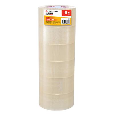 齐心JP6020-6 6卷装 60mm*200y(183米/卷)封箱胶带 打包胶带