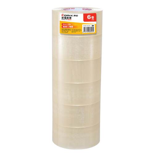 齐心JP6020-6 6卷装 60mm*200y(183米/卷)封箱胶带 打包胶带