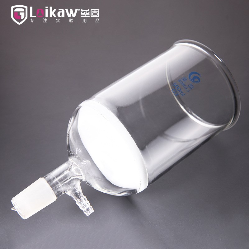 砂芯抽滤漏斗 具标口砂芯抽滤漏斗G3过滤漏斗具砂板抽滤装置250ml