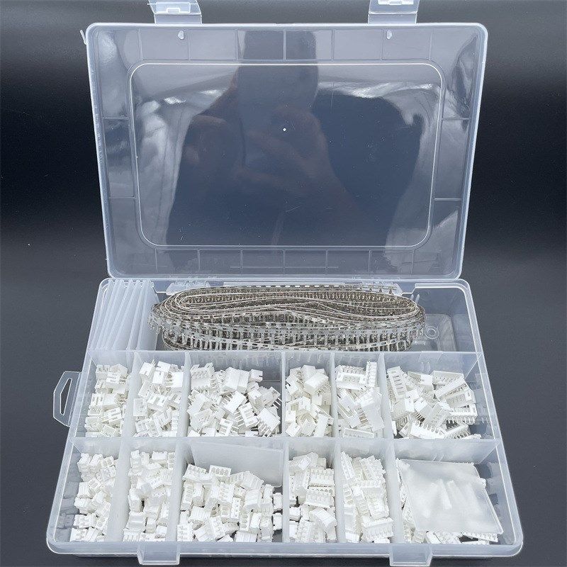 JST PH2.0mm间距2P/3/4/5/6/7P胶壳直针底座接插件端子接线套装盒