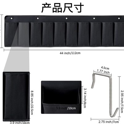 5挂钩10格床边牛津布横排床架10口袋房车收纳挂袋