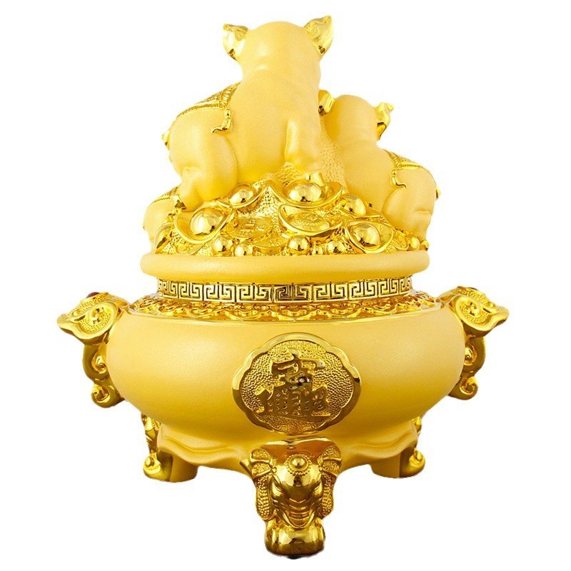 招财金猪摆件大号存钱罐代代富足成人创意储蓄罐公司店铺开业礼品