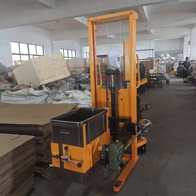 普尔夫倒半电动桶料车圆桶搬运VZD油桶油卸料车翻转升高抱车夹叉