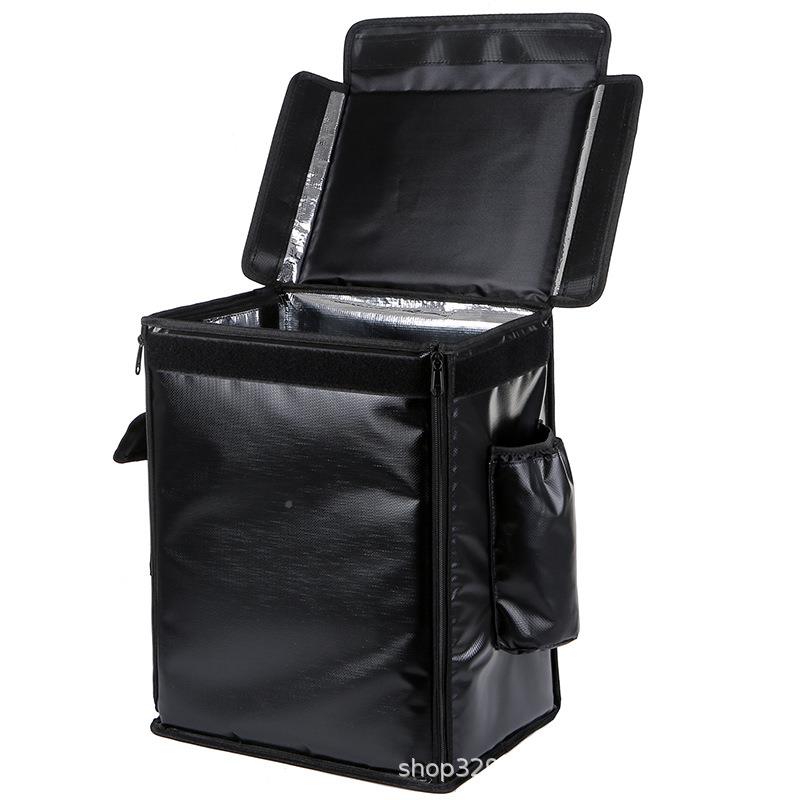 跨境新品外卖箱送餐箱IUJ保雨温冷双肩背分层藏商超配送箱保温包