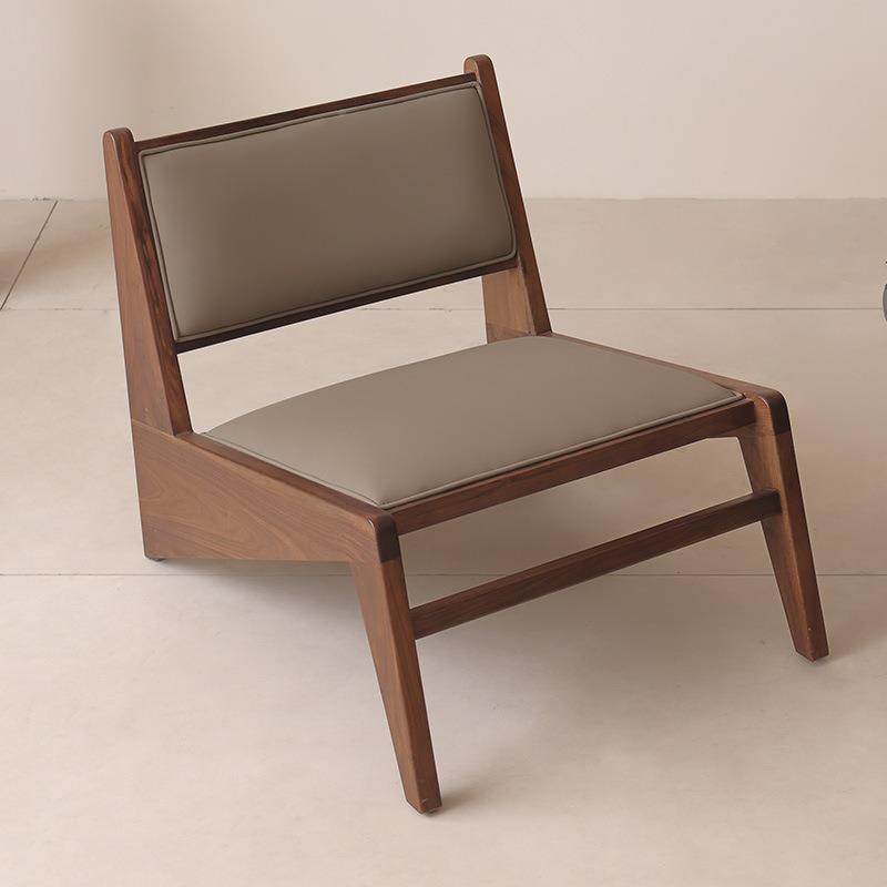 HMA北美黑胡迪桃休闲椅昌加尔椅木意式设计师原单人沙发椅懒人躺