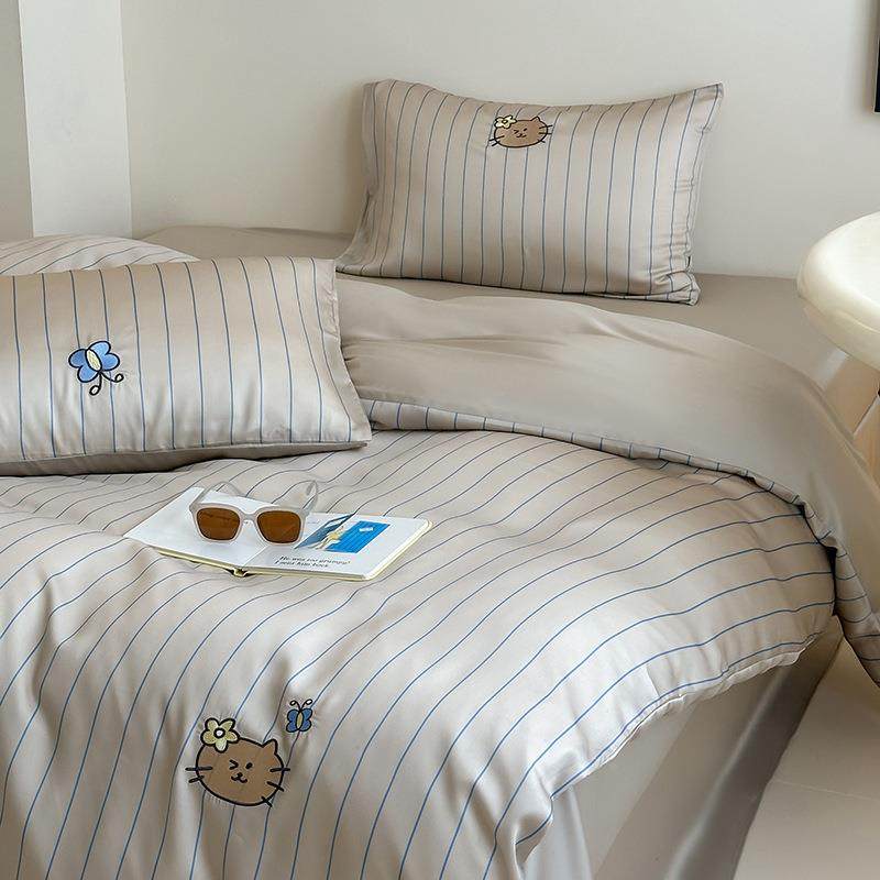 A类母婴0S兰6精天丝FL级莱赛尔纤维夏季四456133件套裸睡凉滑感丝