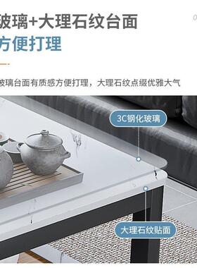 钢化玻璃14185茶桌客台厅家用简2约茶205款新小户型桌子出租屋轻