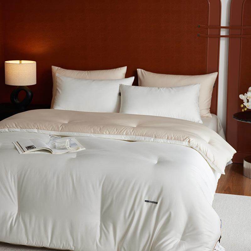 A类100支绒LS202503棉可洗四季被嵌绳工纤艺纯色长超细维被芯被子