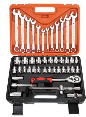 53件小维套VBX综合机组套汽车修修工具汽修套棘轮扳筒手