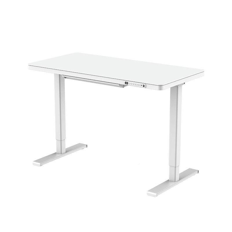 智能电动电脑升降桌双860电机玻公璃桌电脑桌简约面风家用升办降
