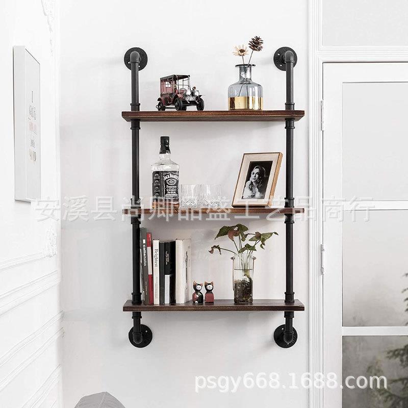 实木板置物ACF管壁艺墙架简约墙角架新木款板搁架板架源头工厂