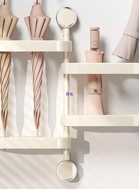 奶油风SIK雨收纳架吸盘伞壁挂可旋转家用入门后上放户伞置墙物架