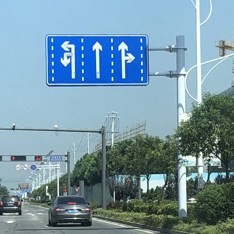 F型标志杆 交通道路单柱式 警示标志牌道标识杆 风景区交通标识牌