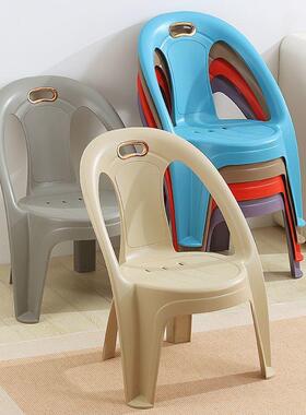 加成人塑料3靠背椅手0c厚m高家用茶几UFY矮凳儿童防滑座椅耐用扶